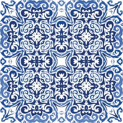 Ethnic ceramic tile in portuguese azulejo.