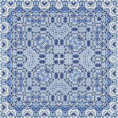 Portuguese ornamental azulejo ceramic.