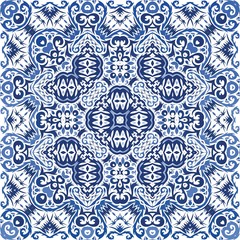 Antique azulejo tiles patchwork.