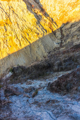 mountain stream in the rift sandy rocks geology