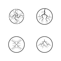 human veins, red blood vessels design and arteries Vector illustration isolated