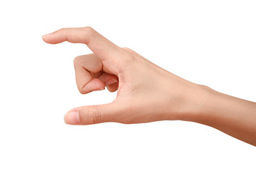 hand holding something like a bottle or can