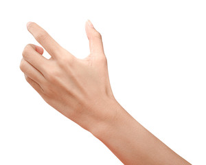 hand holding something like a bottle or can