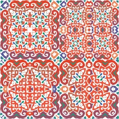 Fototapeta premium Antique talavera tiles patchworks.