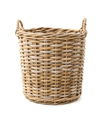 Obraz premium Wicker basket on white background