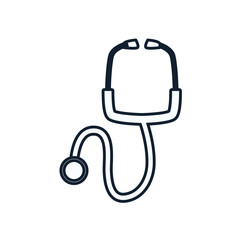 Stethoscope line style icon vector design