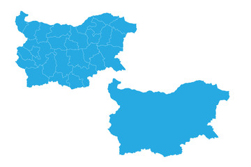 Map - Bulgaria Couple Set , Map of Bulgaria,Vector illustration eps 10.