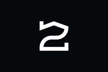 Logo design of Z in vector for construction, home, real estate, building, property. Minimal awesome trendy professional logo design template on black background.