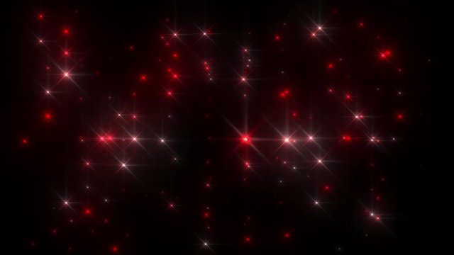 Flying Away Red Disco Star Flash Looping Background