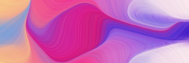 abstract dynamic curved lines dynamic banner design with mulberry , baby pink and pastel violet colors. elegant curved lines with fluid flowing waves and curves