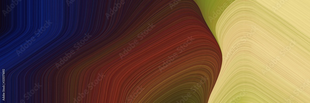 Poster abstract dynamic curved lines dynamic header with very dark pink, burly wood and saddle brown colors