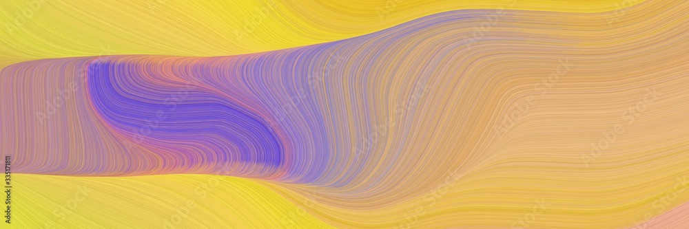 Aufkleber abstract dynamic curved lines flowing banner with burly wood, sandy brown and medium purple colors. 