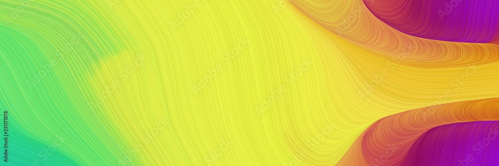 Poster abstract dynamic curved lines dynamic designed horizontal banner with pastel orange, moderate pink a