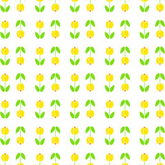 Tulip flowers in graphic pattern