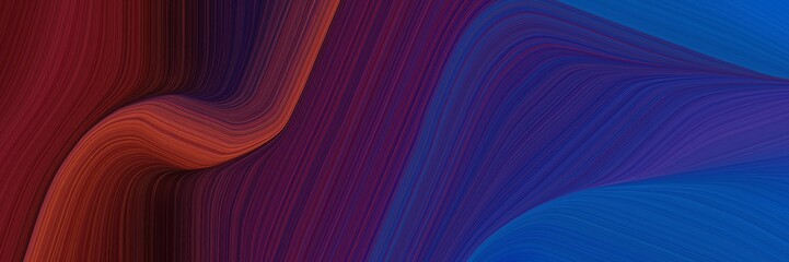 abstract dynamic curved lines colorful header with very dark violet, midnight blue and strong blue colors