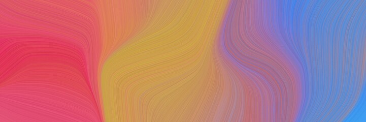 abstract dynamic curved lines surreal header design with indian red, corn flower blue and medium purple colors