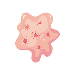 Covid 19 virus flat style icon vector design