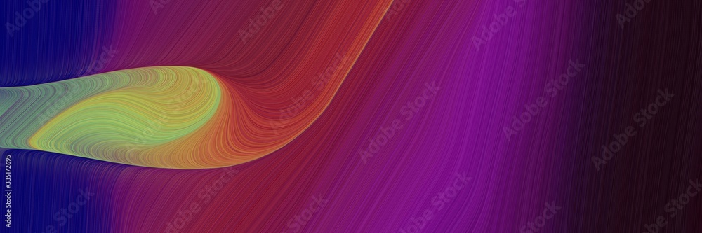 Poster abstract dynamic curved lines dynamic header with old mauve, dark pink and dark khaki colors