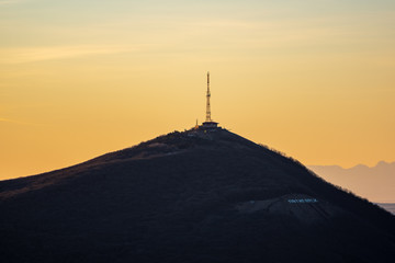 Mount Mashuk in the rays of dawn
