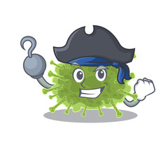 Haploviricotina cartoon design style as a Pirate with hook hand and a hat