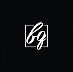 Minimal elegant monogram art logo. Outstanding professional trendy awesome artistic FG GF initial based Alphabet icon logo. Premium Business logo White color on black background