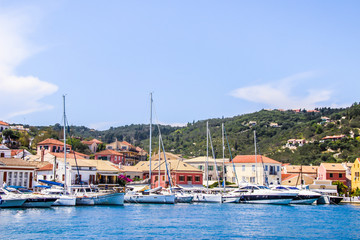 Fototapeta na wymiar Paxos, Antipaxos islands, beaches, bays, sea, waterfront, boats, yachts, havens, Greece