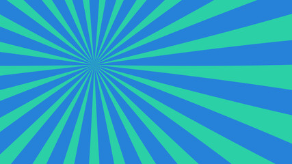Sunburst, radiating, sun light, circuses, stripe background design. Royalty high-quality best stock image of cartoon sunburst pattern blue, green background. Stripes sunburst in retro pop art style