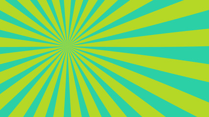 Sunburst, radiating, sun light, circuses, stripe background design. Royalty high-quality best stock image of cartoon sunburst pattern yellow, green background. Stripes sunburst in retro pop art style