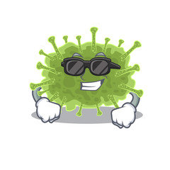 Cool haploviricotina cartoon character wearing expensive black glasses