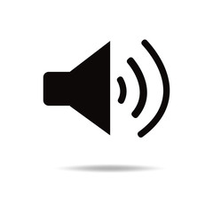 Speaker Icon Isolated On Transparent Background,Vector Illustration.