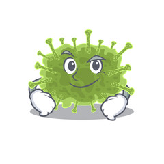 Fototapeta premium A mascot design of haploviricotina having confident gesture