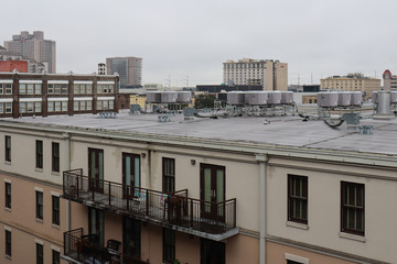 skyline of new orleans from roof tops