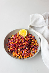 Vegetable salad with chickpeas