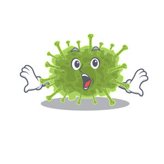 Cartoon design style of haploviricotina has a surprised gesture