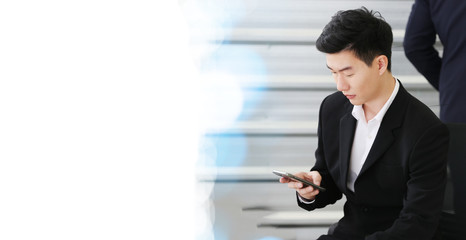 young businessman using a mobile phone
