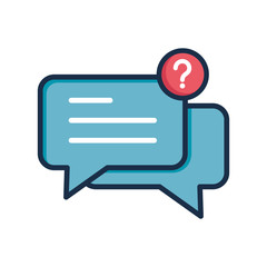 bubble speech vector icon in trendy flat design