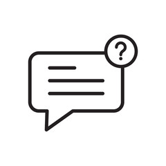 bubble speech vector icon in trendy flat design