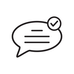 bubble speech vector icon in trendy flat design