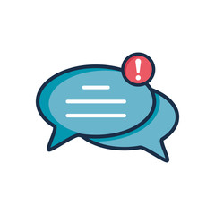 bubble speech vector icon in trendy flat design