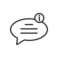 bubble speech vector icon in trendy flat design