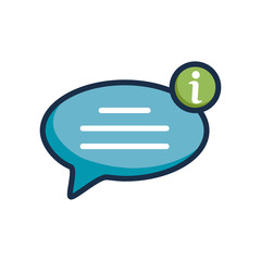 bubble speech vector icon in trendy flat design