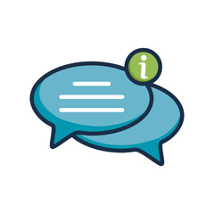 bubble speech vector icon in trendy flat design