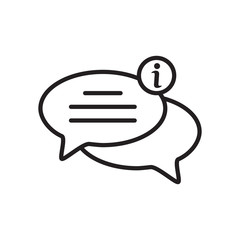 bubble speech vector icon in trendy flat design