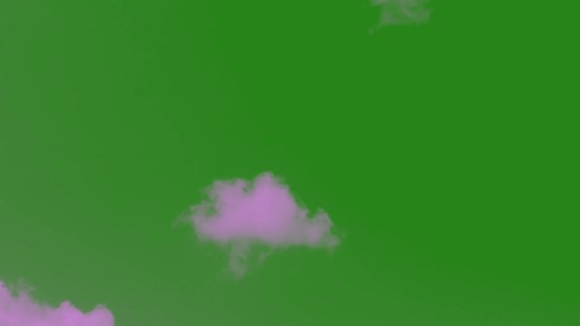 Green background & Nature clouds TimeLapse. Atmospheric puffy fluffy of cotton candy cloud & cloudscape rolling & flying by wind on surreal wispy smoke green sky horizon, natural fantasy concept   