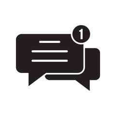 bubble speech vector icon in trendy flat design