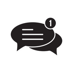 bubble speech vector icon in trendy flat design