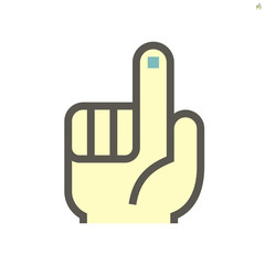 Coronavirus infection, vector icon design on white background.