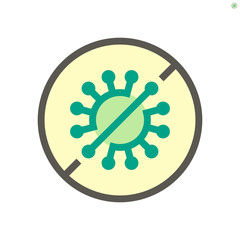 Coronavirus infection, vector icon design on white background.