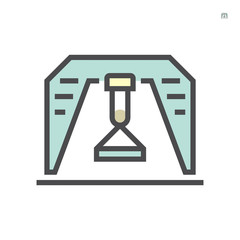 Gantry crane icon, 64x64 perfect pixel and editable stroke.