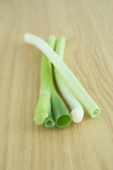 요리를 위해 잘려진 대파